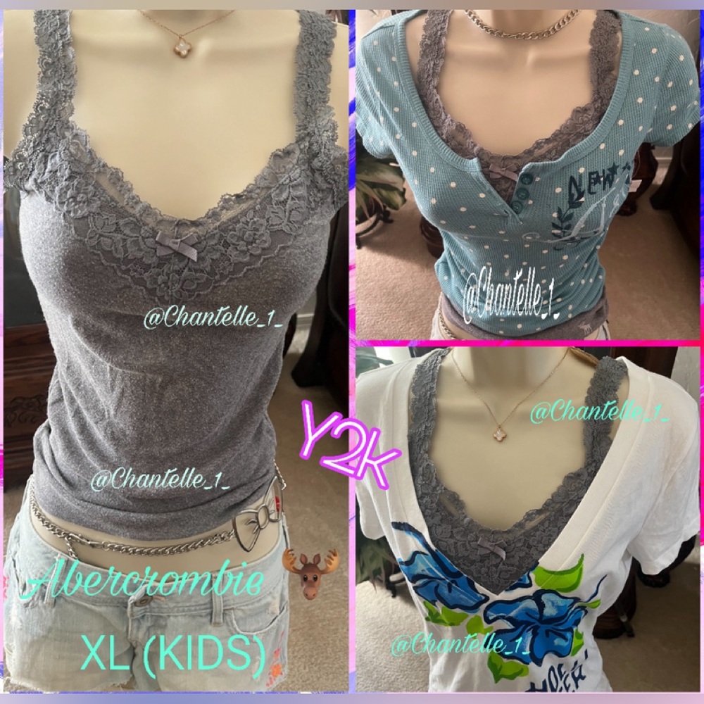 Y2K Abercrombie vintage lace cami